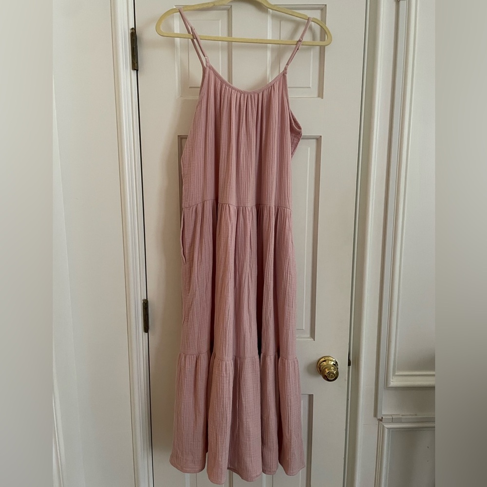 Magaschoni Pale Pink Sleeveless Midi Dress - Picture 7 of 9